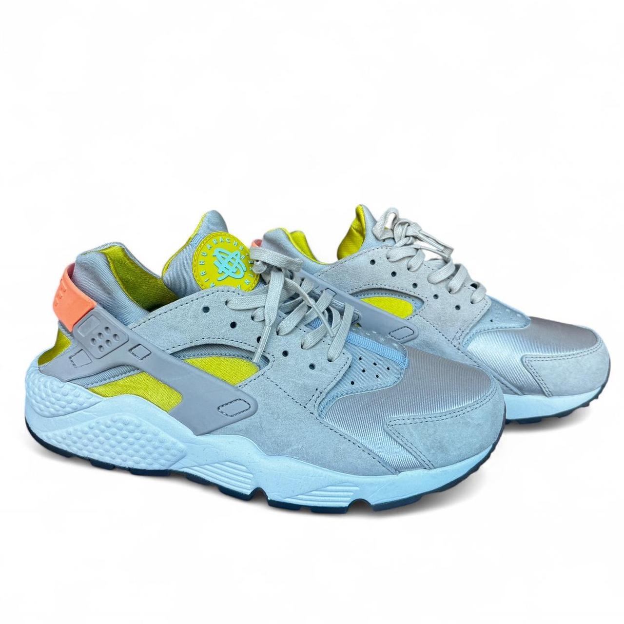 Huarache Run White Lime Green And Blue Huaraches Nike Air