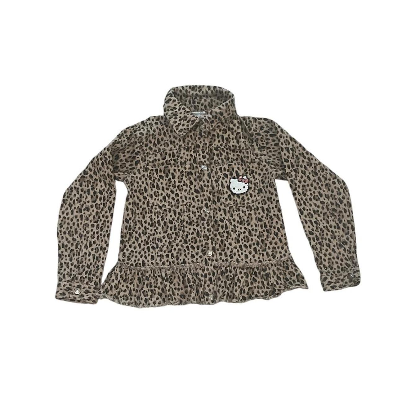 Hello Kitty cheetah print jacket It has a small... - Depop