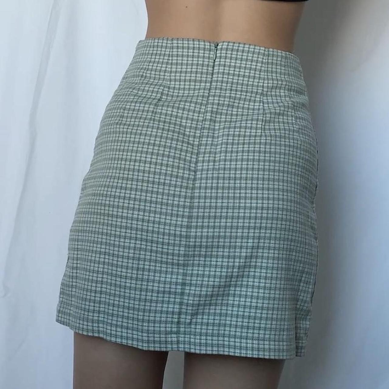 Green plaid 2025 skirt pacsun