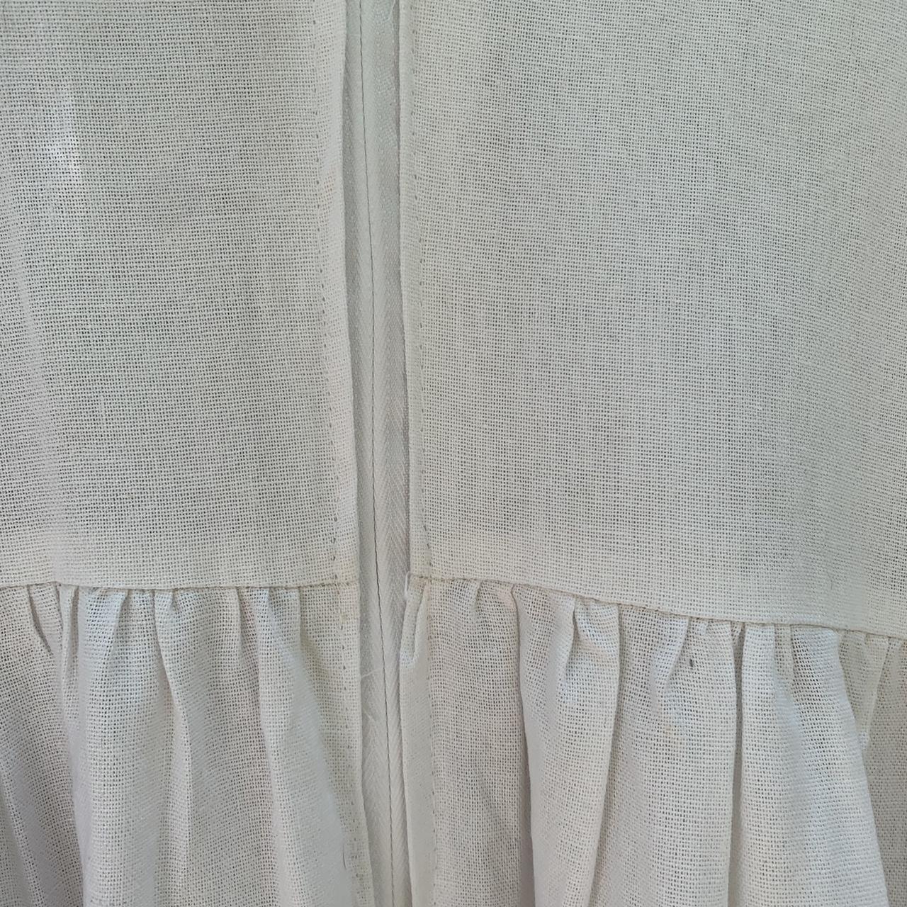 Tach Clothing linen dress with button detail, tie... Depop