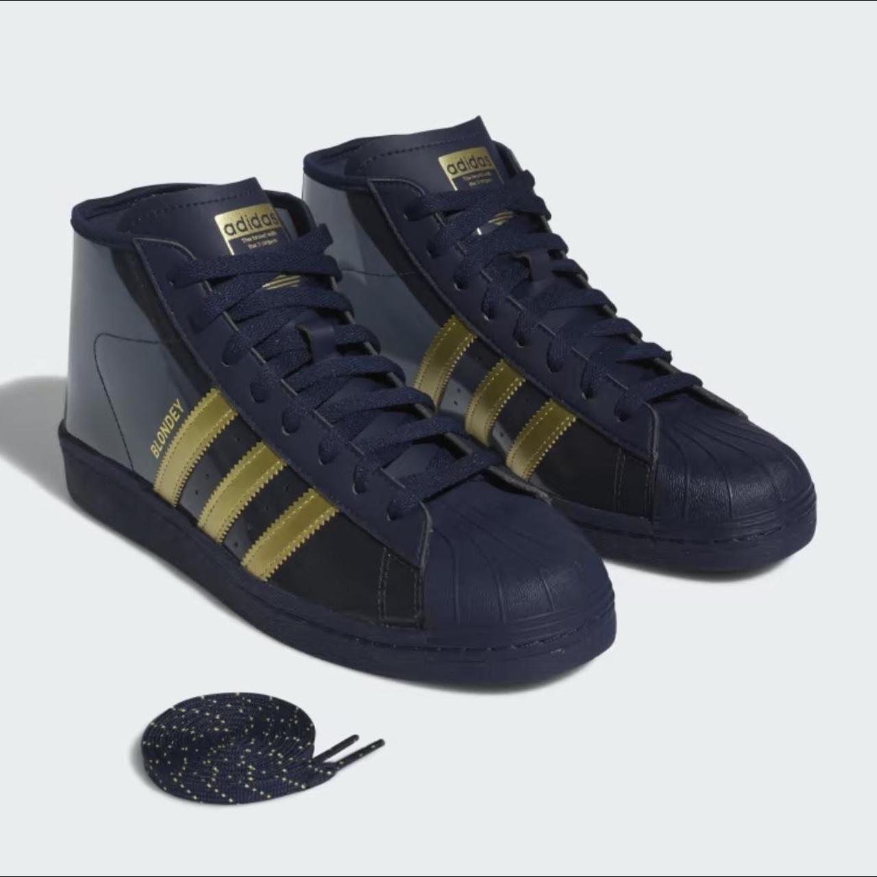 BLONDEY PRO MODEL ADV SHOES navy & gold see-through... - Depop