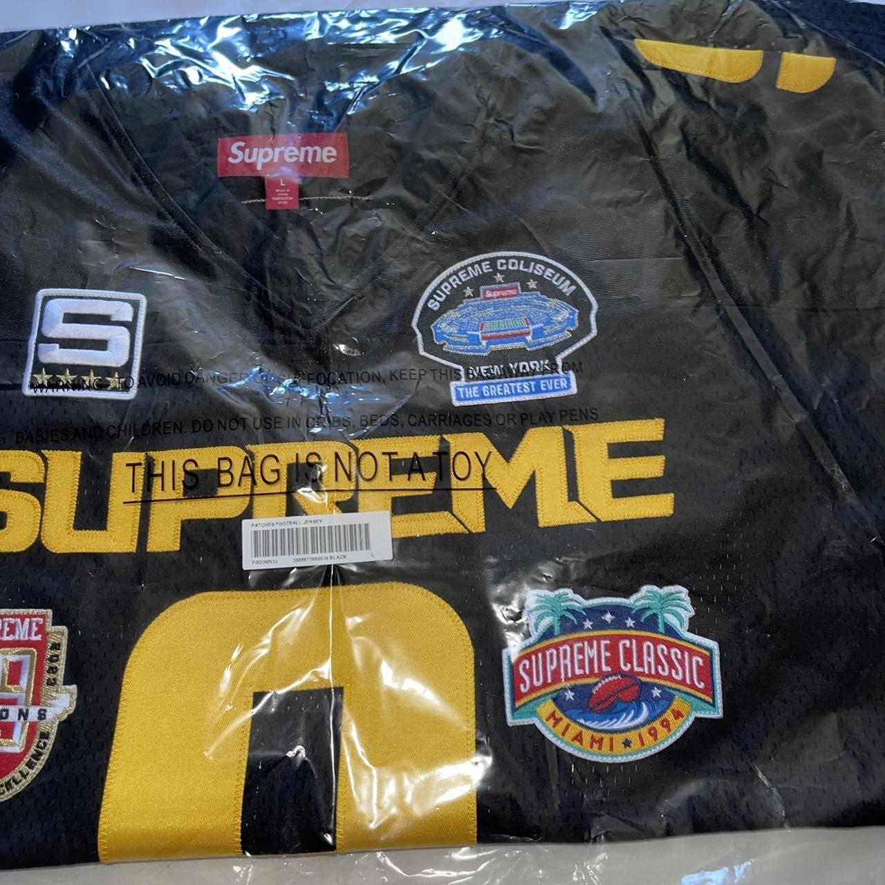 Supreme Championships Embroidered Football Jersey Gold