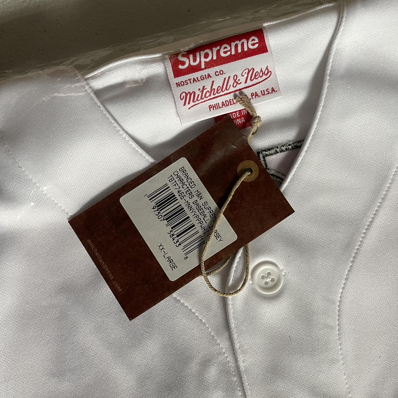 Supreme Mitchell & Ness Satin Baseball Jersey DS XL White Blue for Sale in  Union City, CA - OfferUp