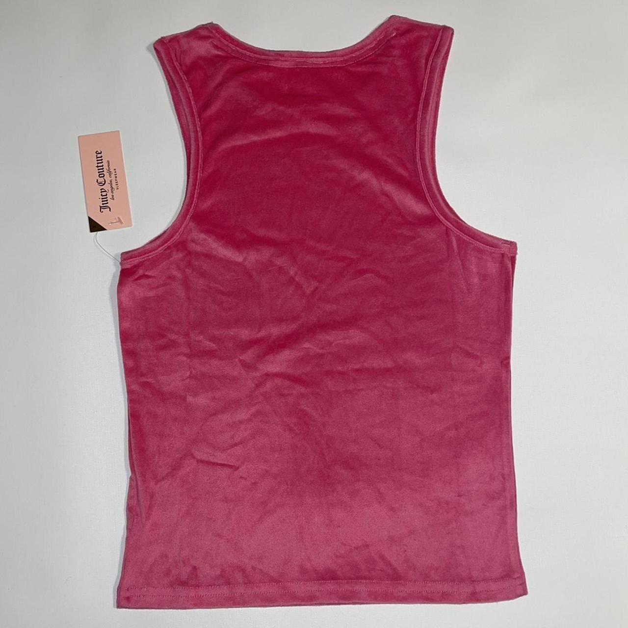 Hot pink velour juicy couture tank top New with... - Depop