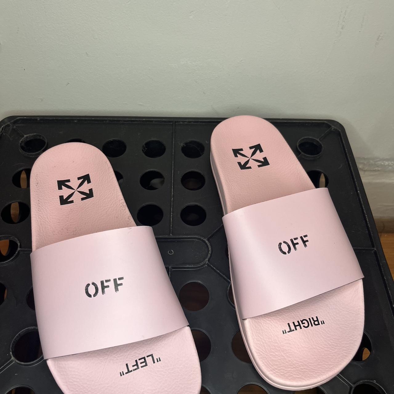 Off-White Women's Pink Slides (4)