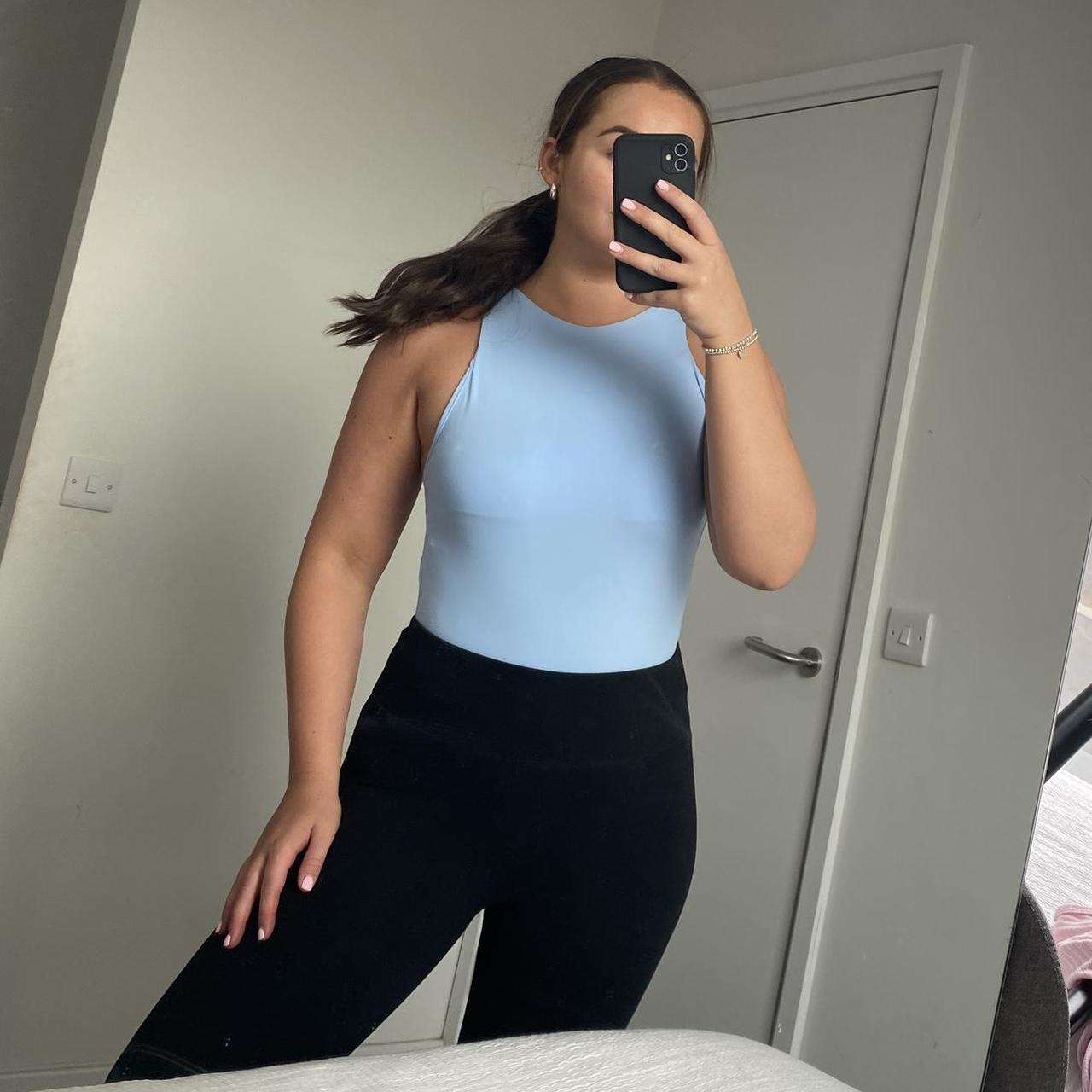 ZARA BABY BLUE BODYSUIT 🩵🩵 Size M halter neck baby... Depop