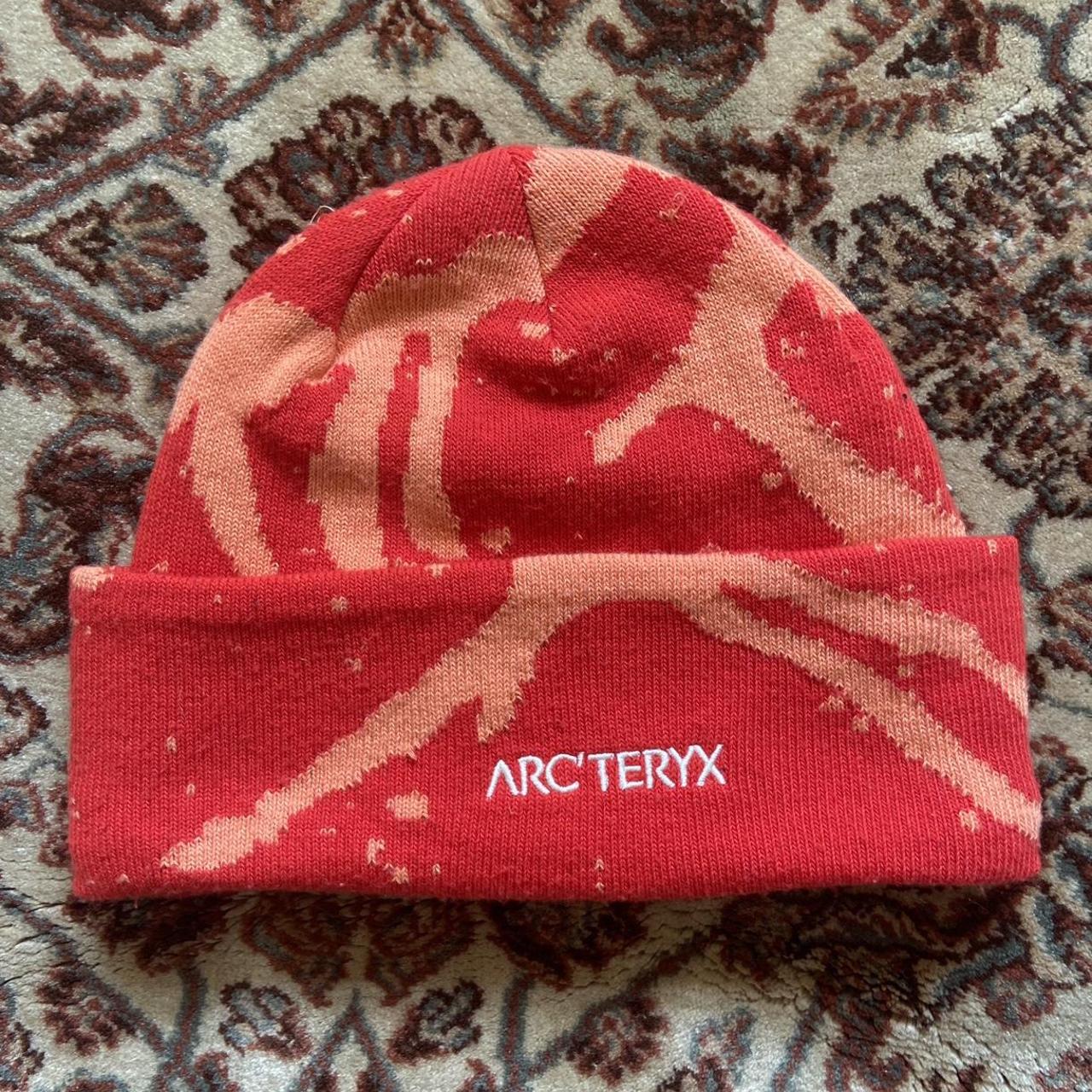 Arc'teryx Men's Red and Orange Hat Depop