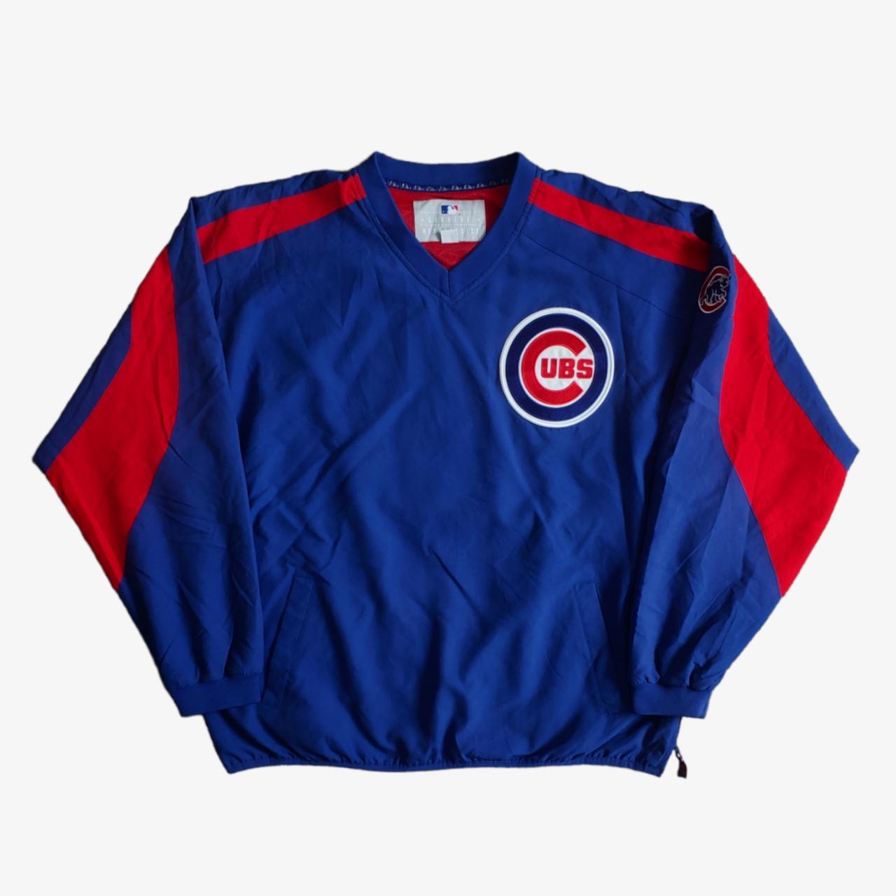 Vintage 90s Majestic MLB Chicago Cubs Pullover - Depop