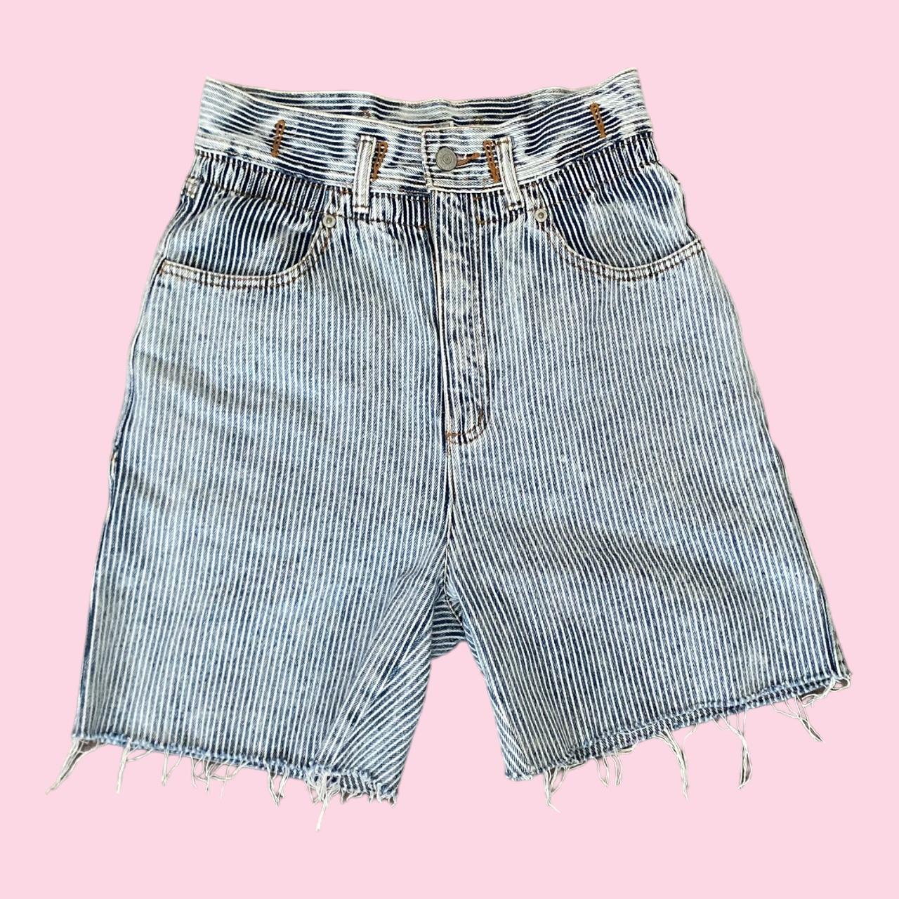 High waisted JORTs! Jordache railroad stripe 80s... - Depop