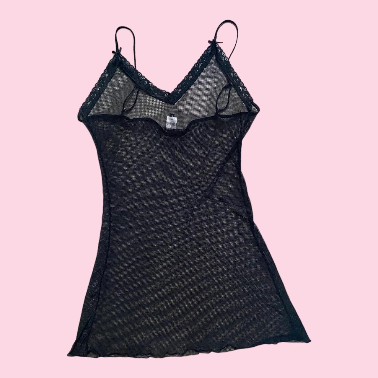 rampage mesh and lace cami black / pink size - Depop