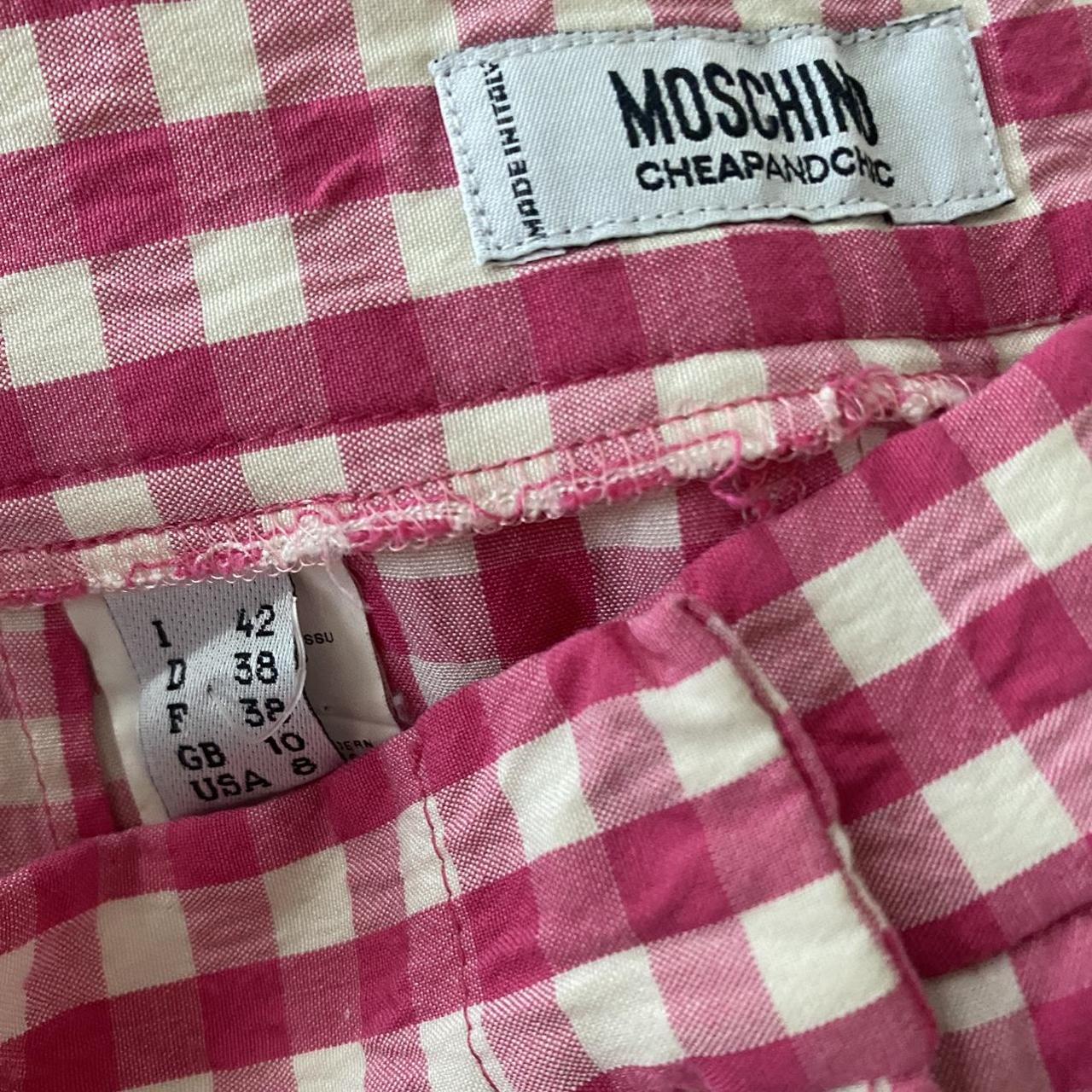 Moschino Cheap & Chic Women's Pink and White Trousers (3)