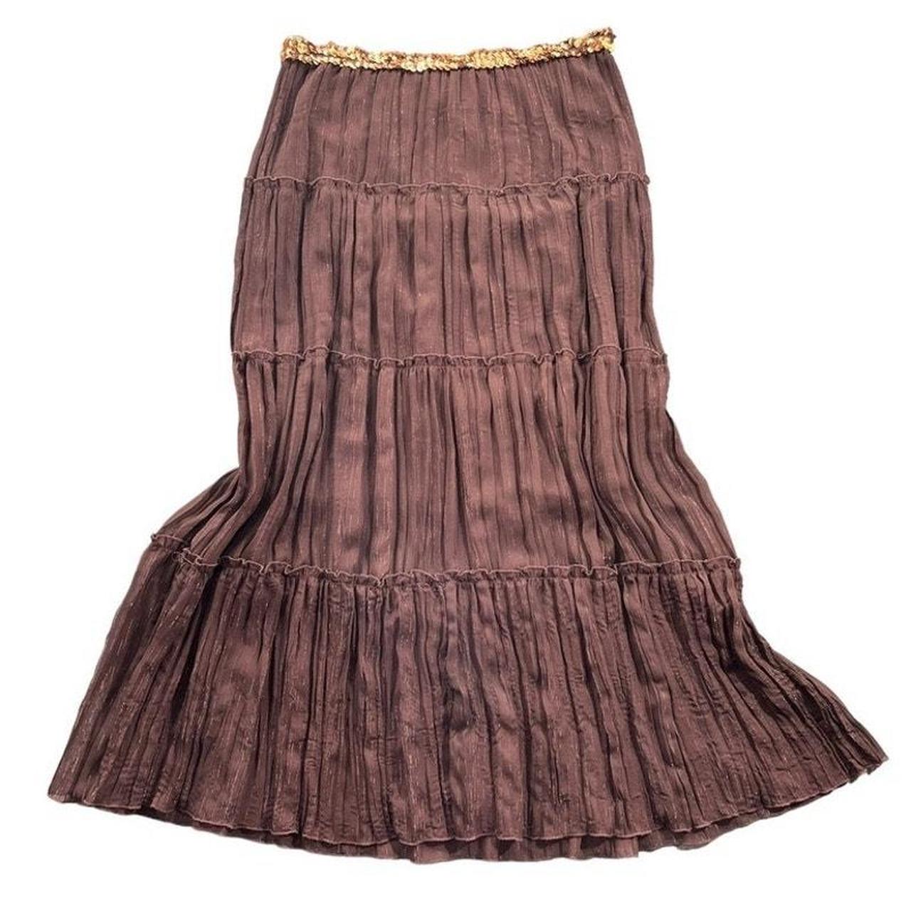 Gold peasant skirt best sale