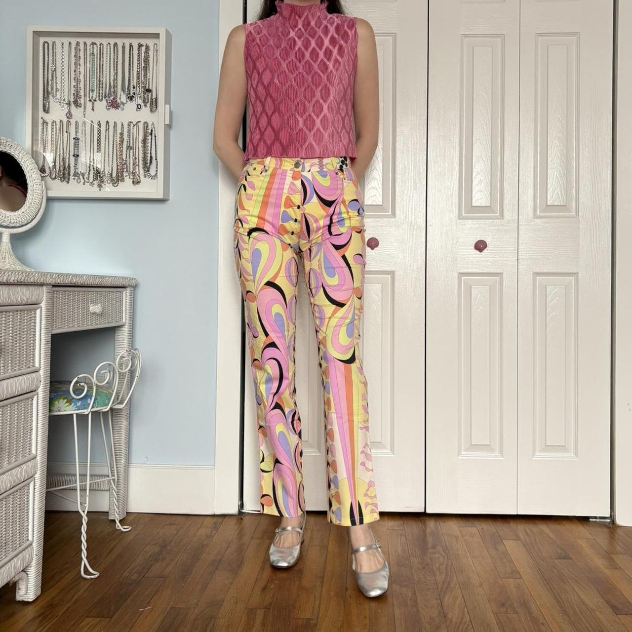 Averardo Bessi Women's High waisted Printed Pants… - image 4