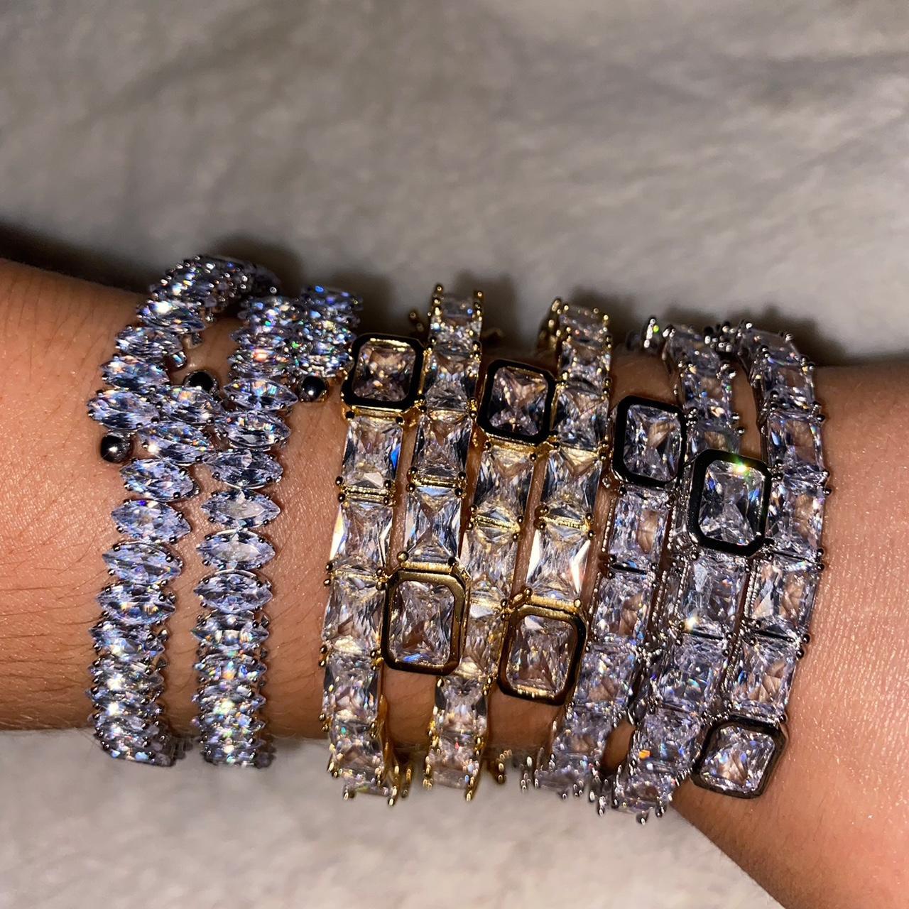 Silver Crystal Rhinestone Diamanté Statement Bling - Foto 4