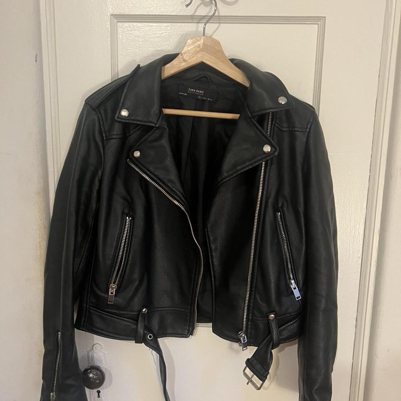 Zara Leather Jacket I’ve had this for almost 9... - Depop