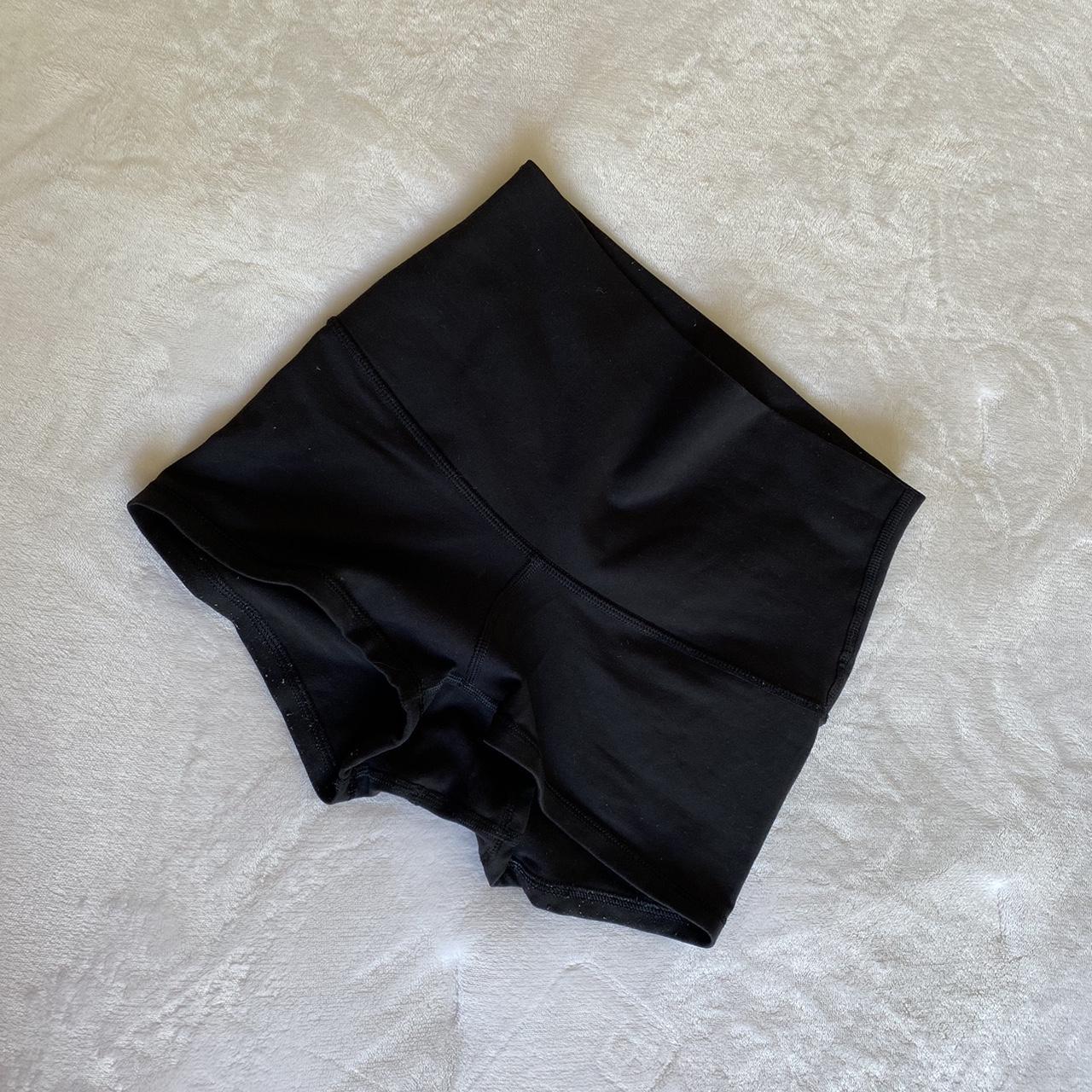 High waisted lululemon booty shorts. Size... - Depop
