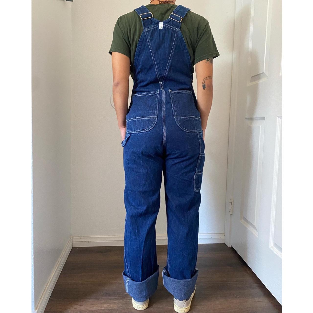 Vintage Key Overalls! Perfect blue wash with green... Depop