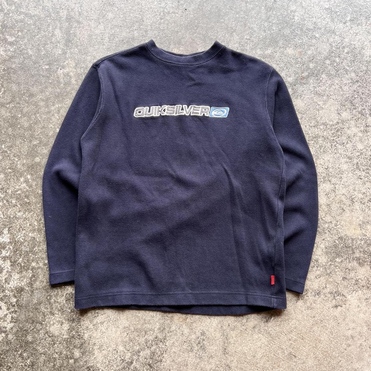 Vintage Y2K Quicksilver Thick Longsleeve Embroidered... - Depop