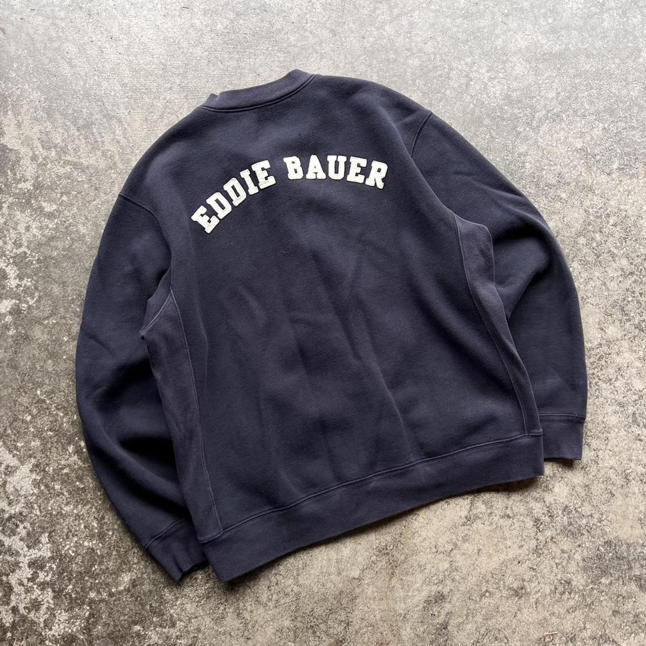 Eddie Bauer Men's Navy Sweatshirt Depop