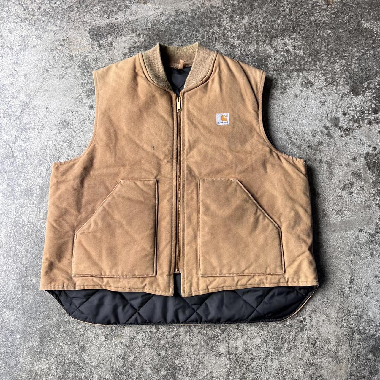 Vintage 80s Carhartt Workwear Vest , Mens Size:...