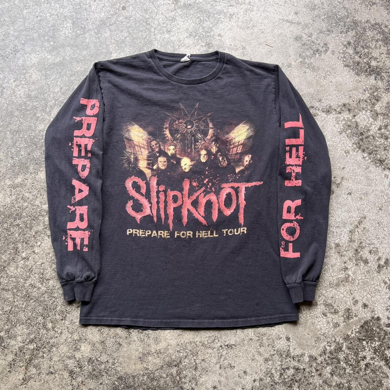 Vintage Y2K Slipknot Prepare for hell Longsleeve... - Depop