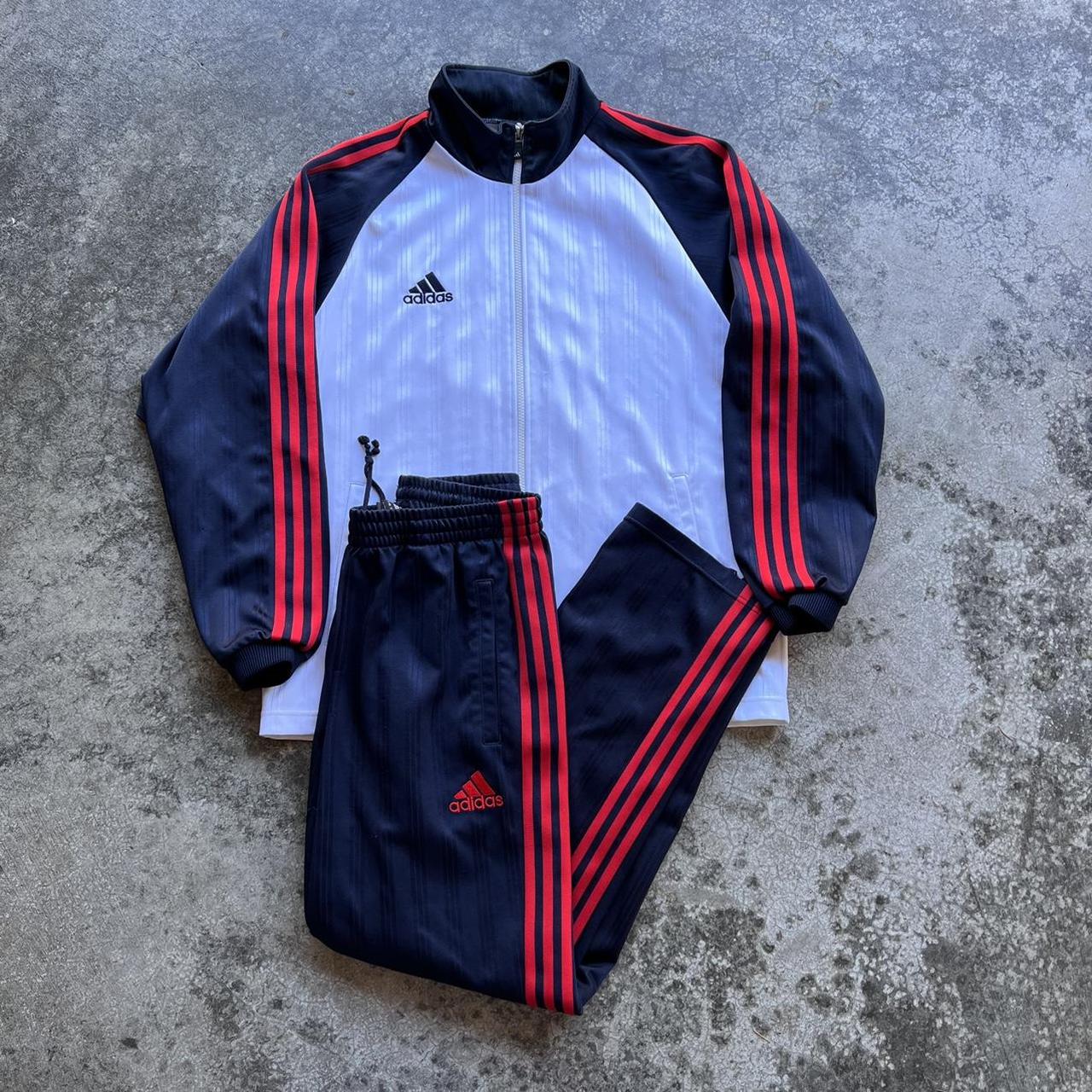 Vintage Y2K Adidas Track Suit Mens Size:... - Depop