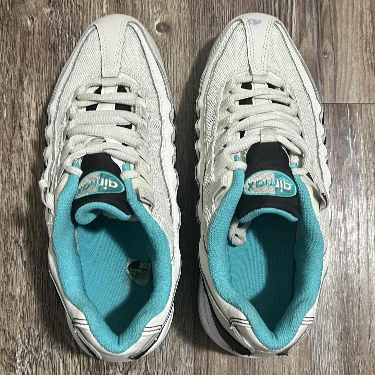 Nike Air Max 95 GS Essential Light Bone Turquoise. Depop