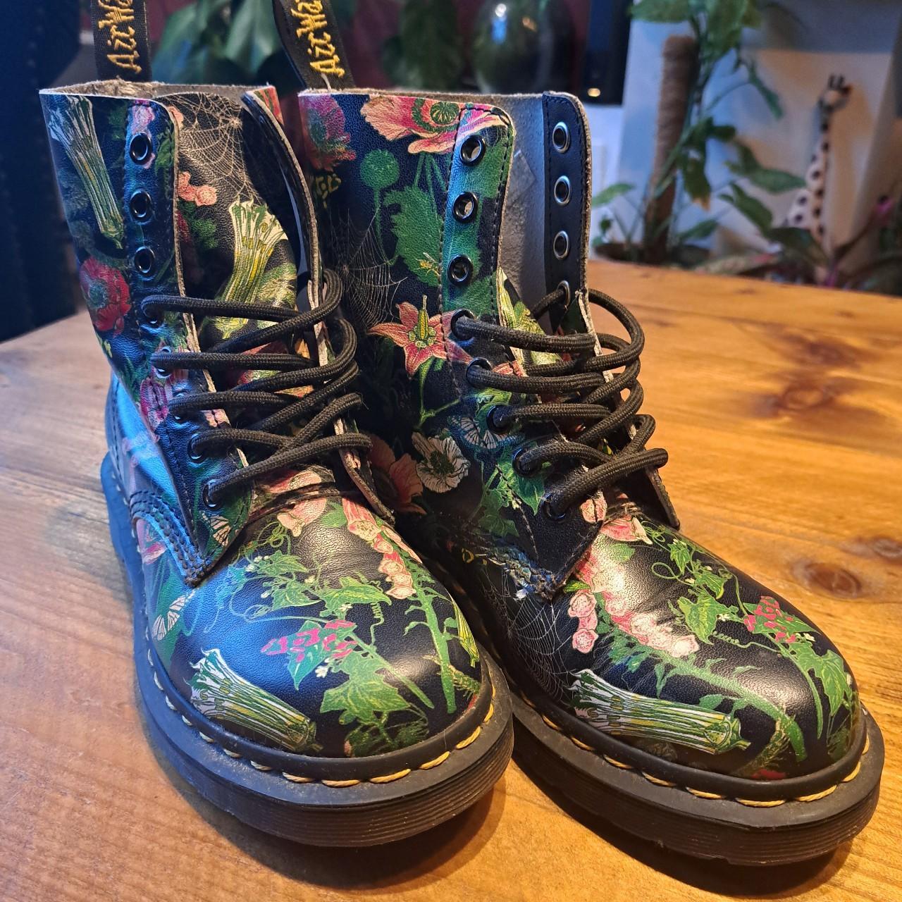 Dr martens wild botanic size 4 boots. Depop