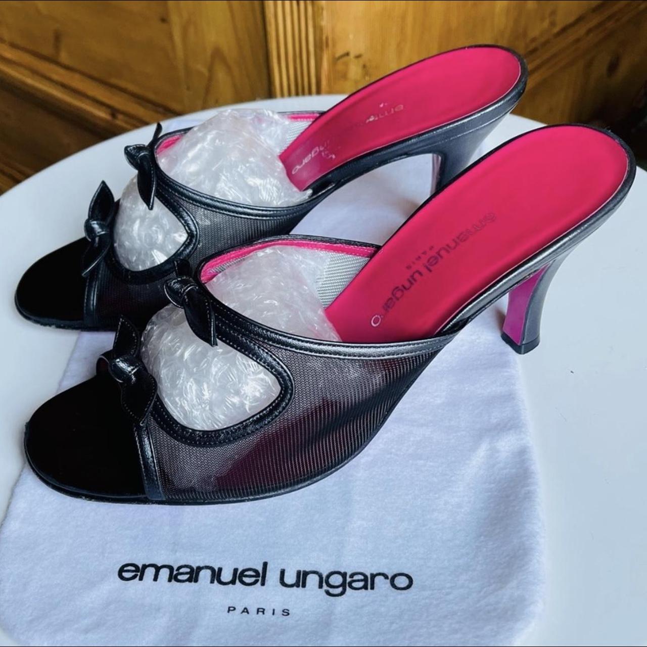 Emanuel Ungaro Women's Black and Silver Mules