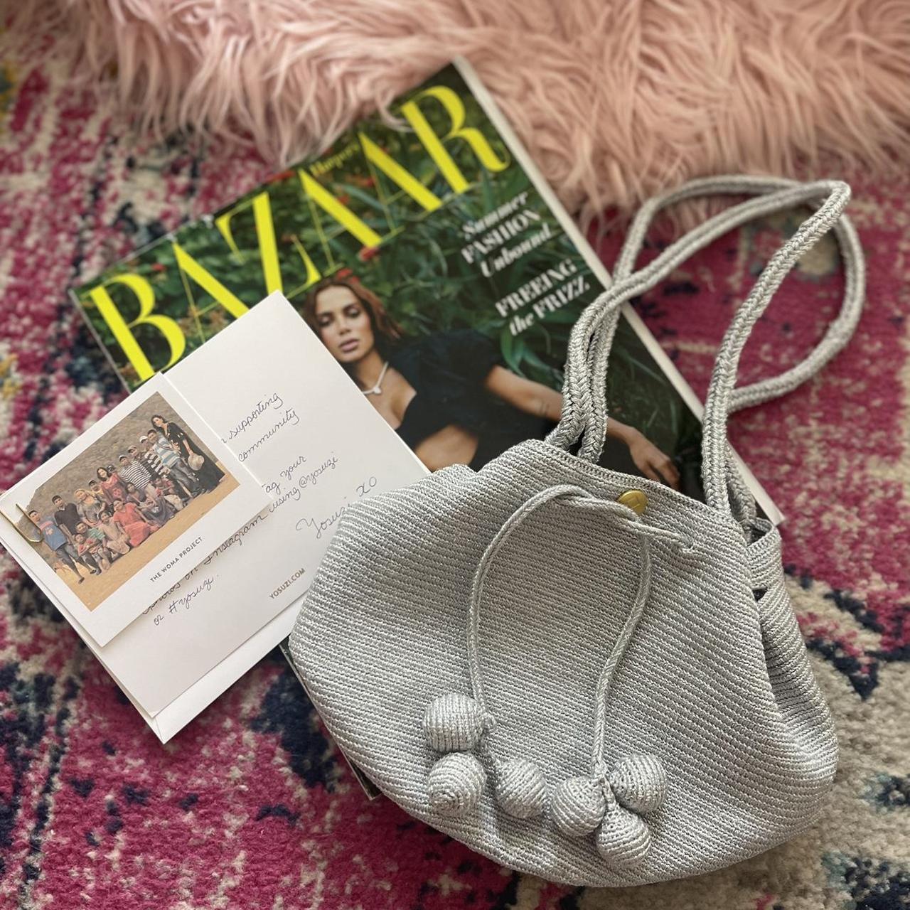 🦋 YOSUZI “SALOME BAG” in SILVER. One Size. (Bucket... - Depop