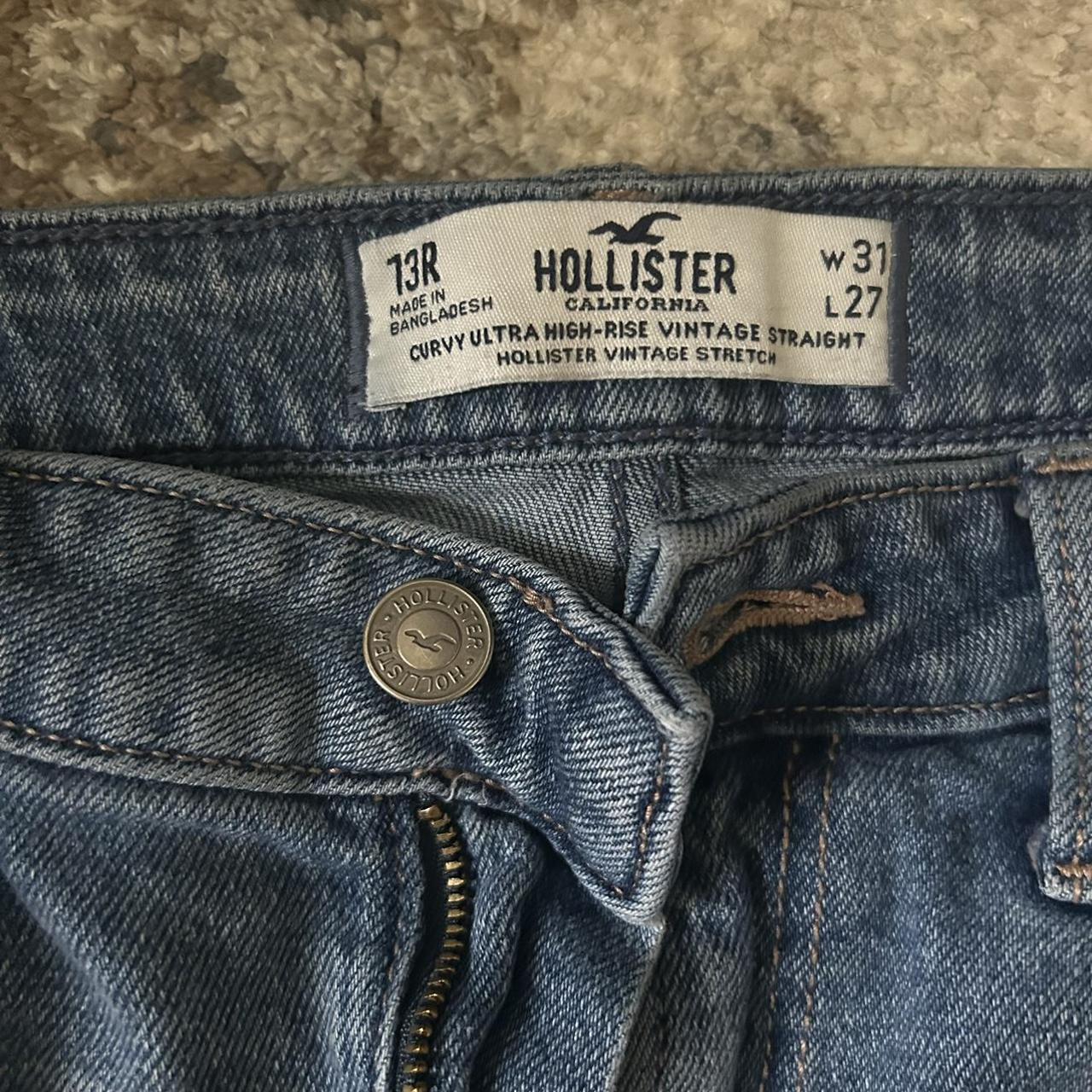 Hollister patch work baggy jeans size 13 or 31” To... - Depop