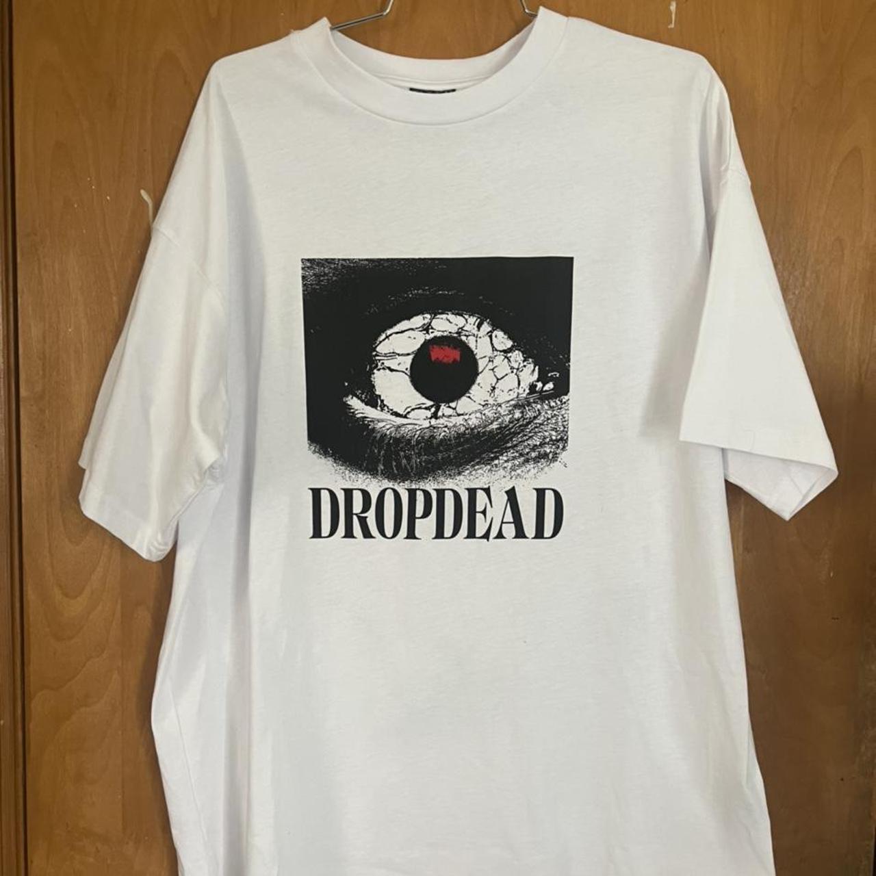 Dropdead Men's White and Red T-shirt