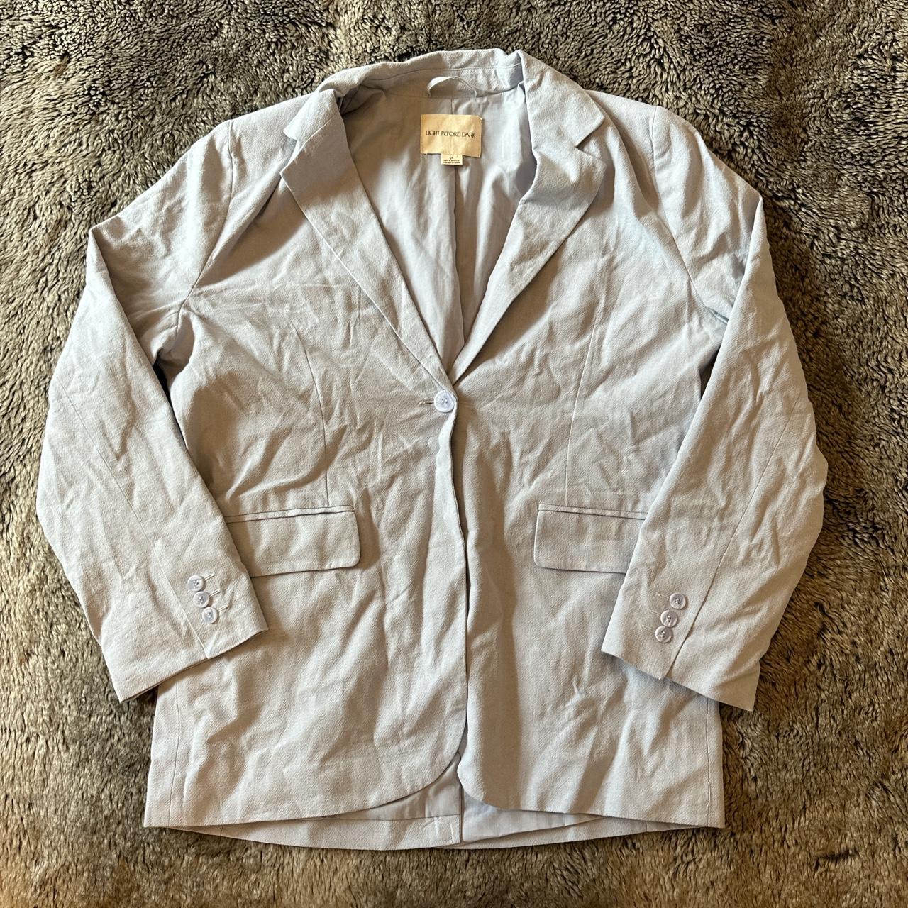 Urban outfitters light blue linen blazer Brand new... Depop