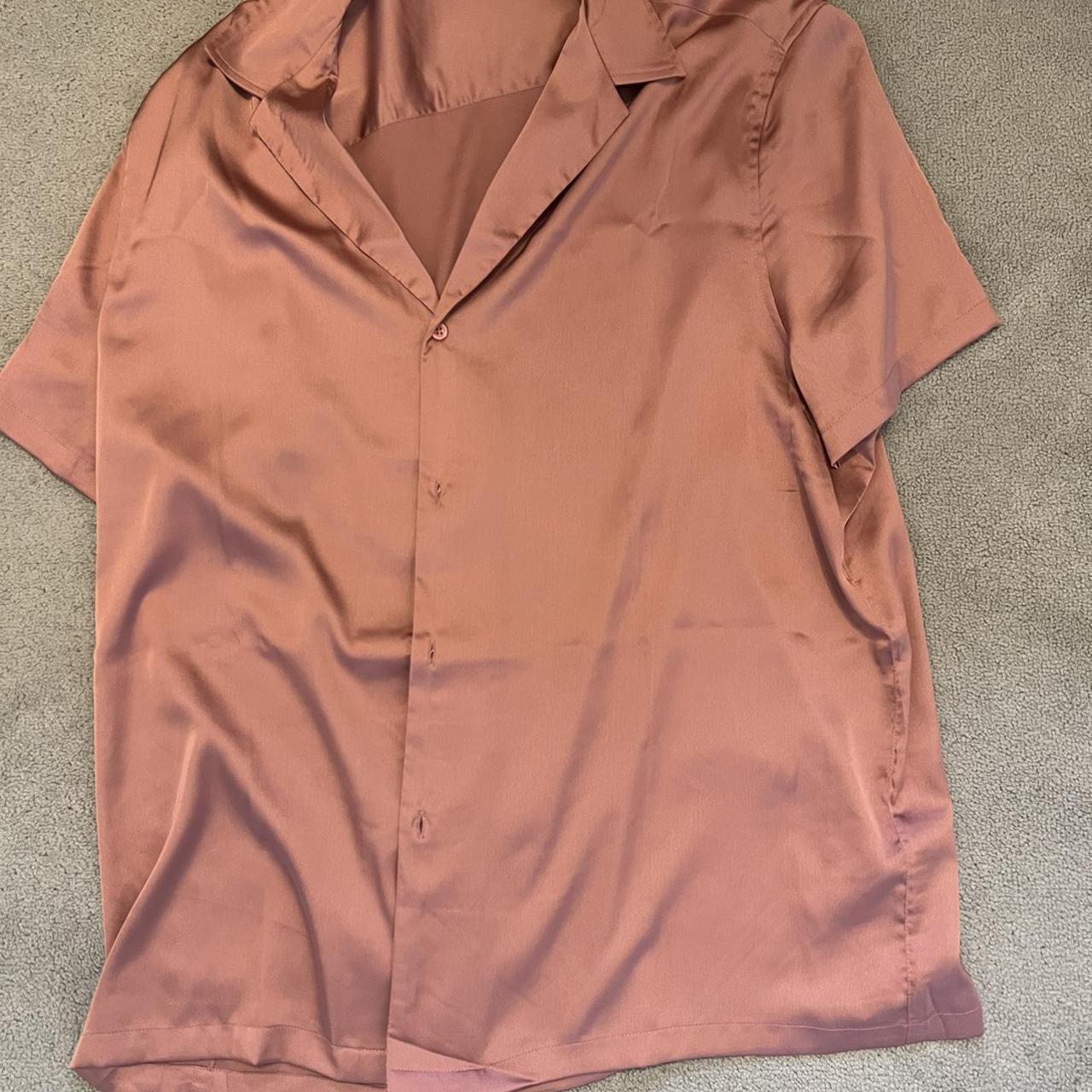 Mens asos pink satin shirt Mens L DM any questions... Depop