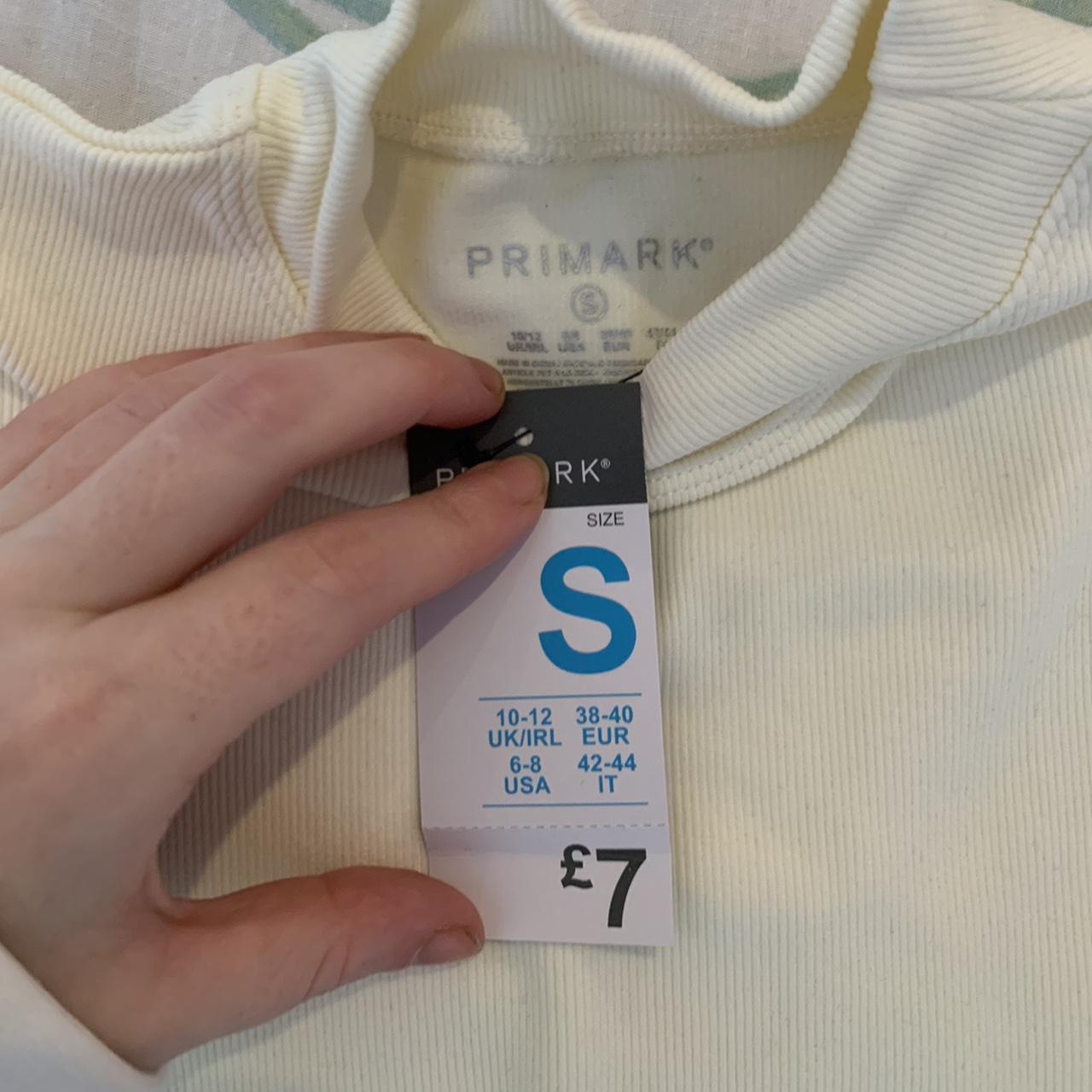 MESSAGE BEFORE BUYING Primark Cream White High... - Depop