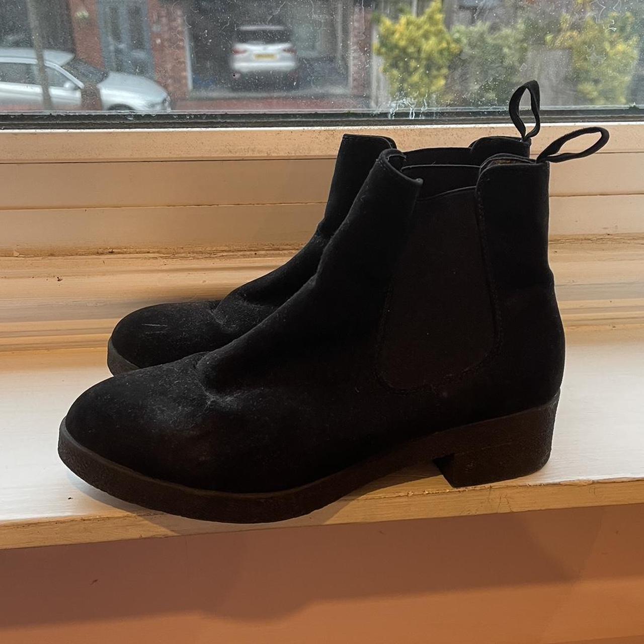 New Look Black Suede Boots Worn But in Great... - Depop