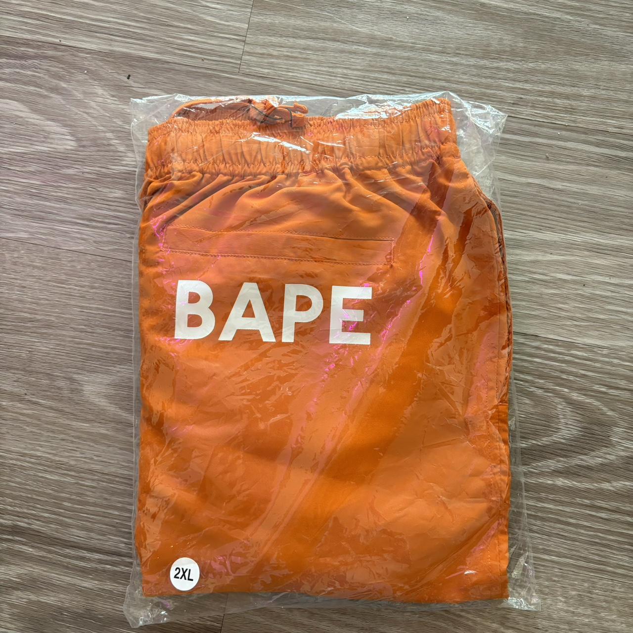 Orange bape hot sale shorts