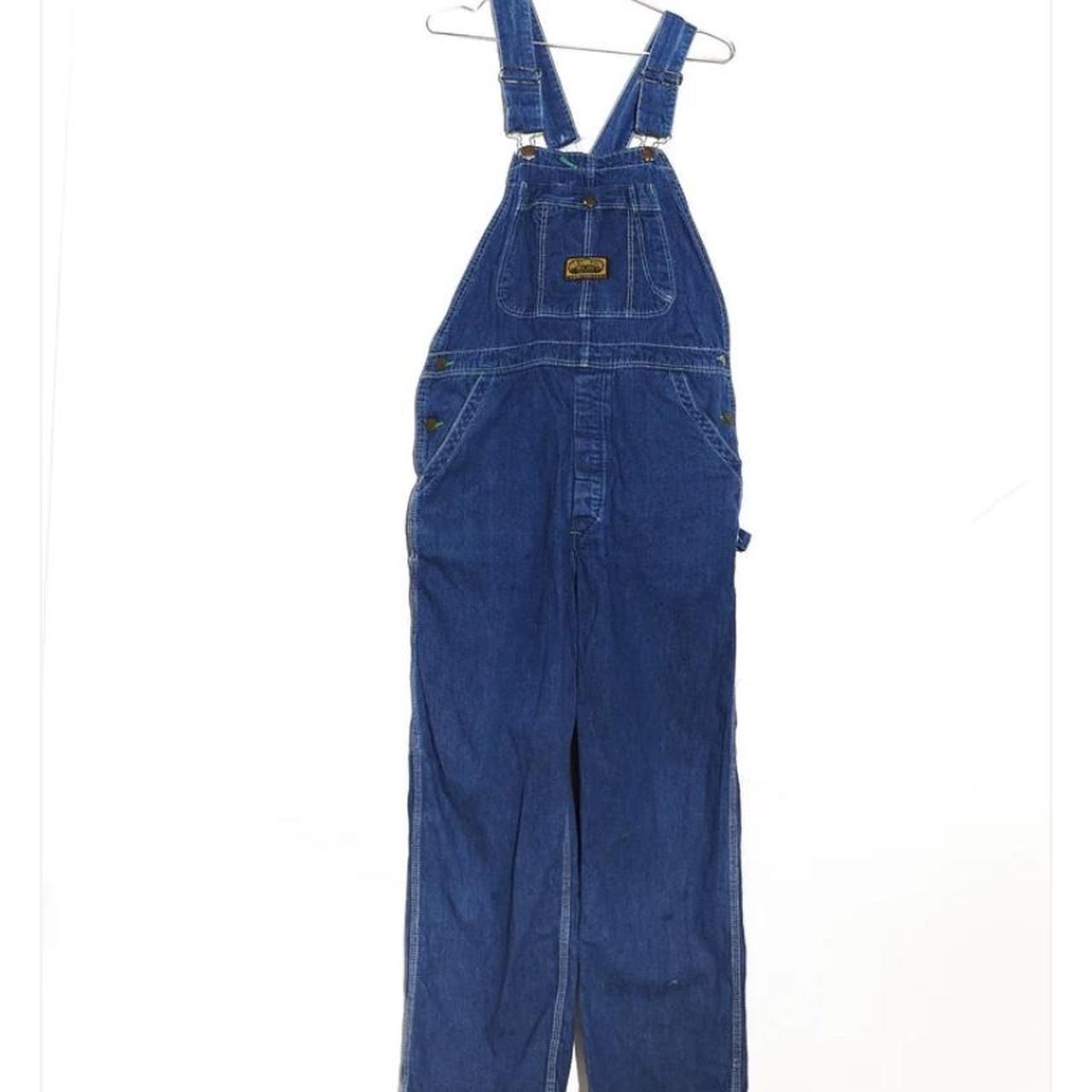 Women's Blue and Navy Dungarees-overalls | Depop