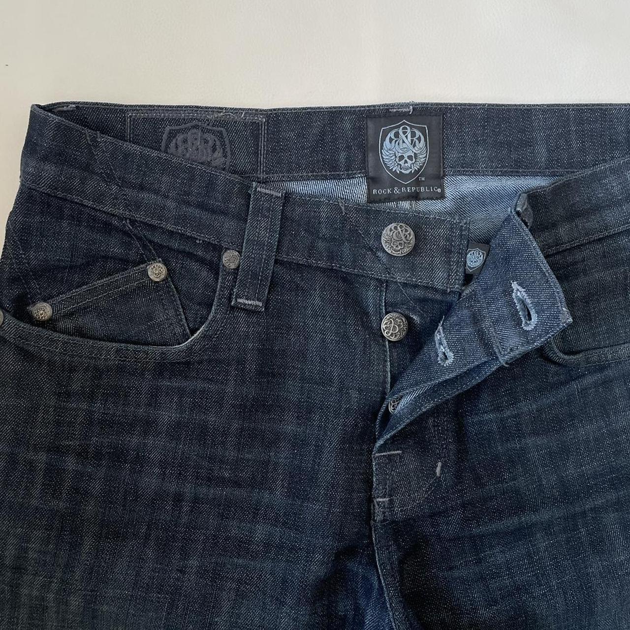 Rock and Republic Men's Blue Jeans | Depop