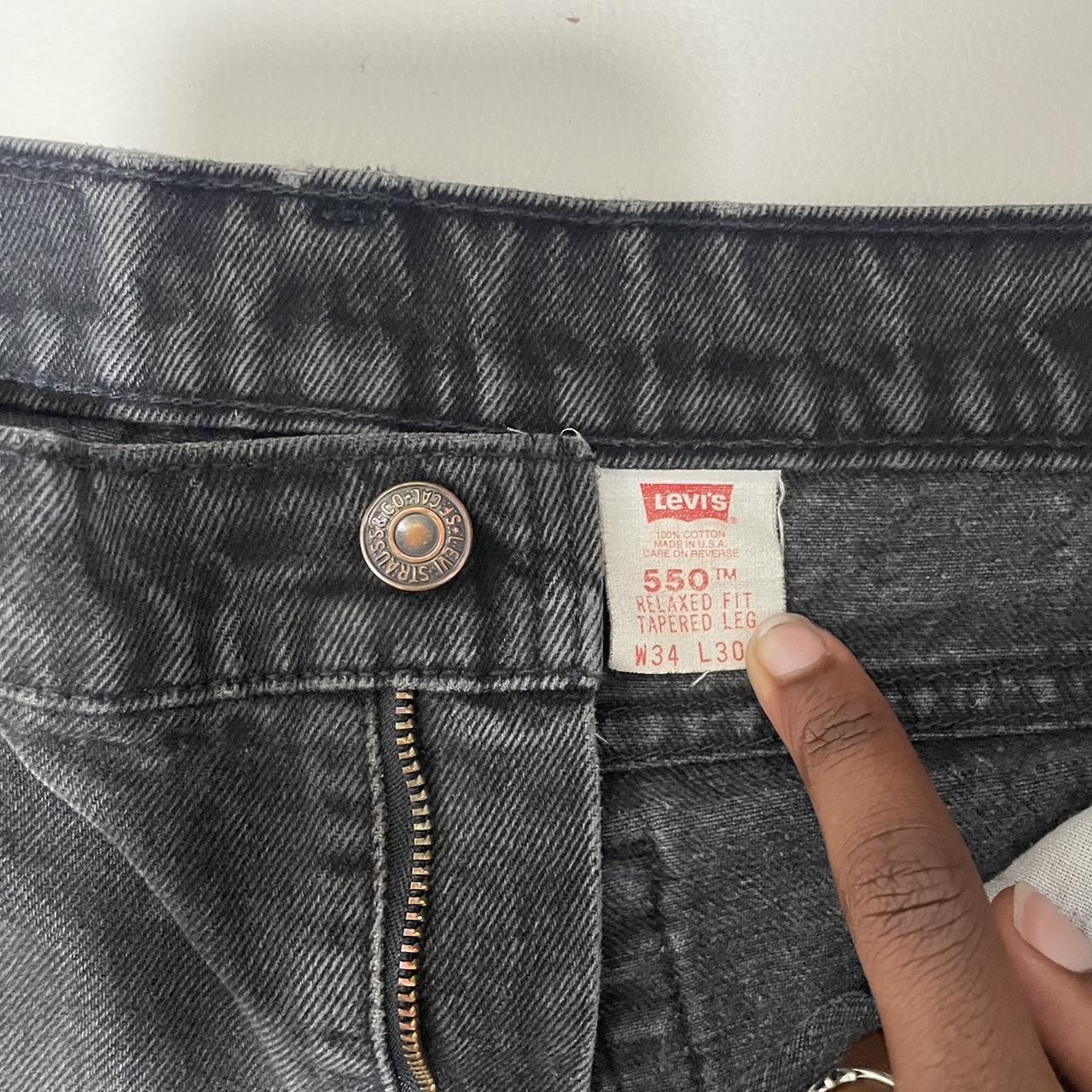 Vintage 90s Black Levi's 550 Red Tab Jeans. Great... - Depop