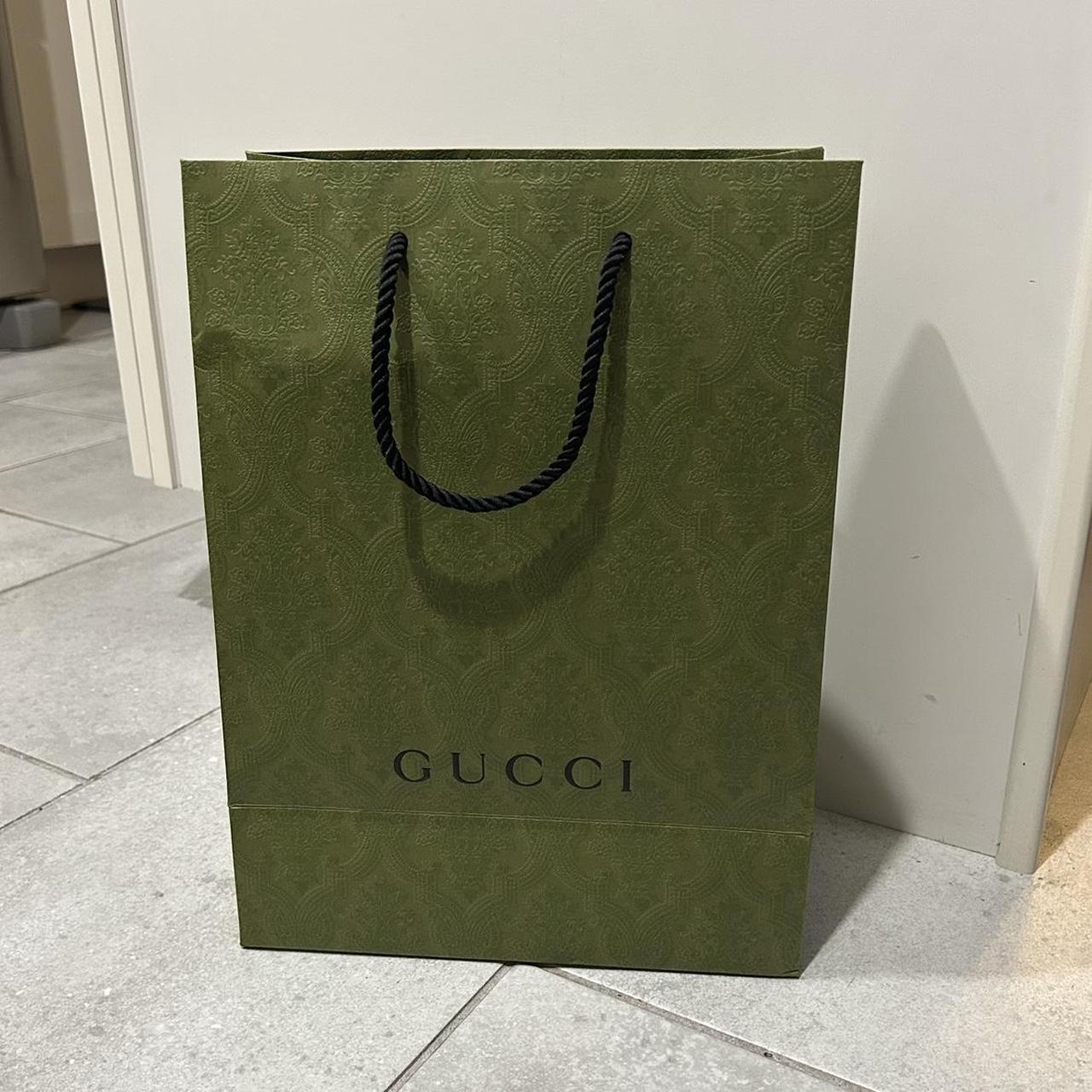 Gucci green shopping bag looks brand new perfect... - Depop