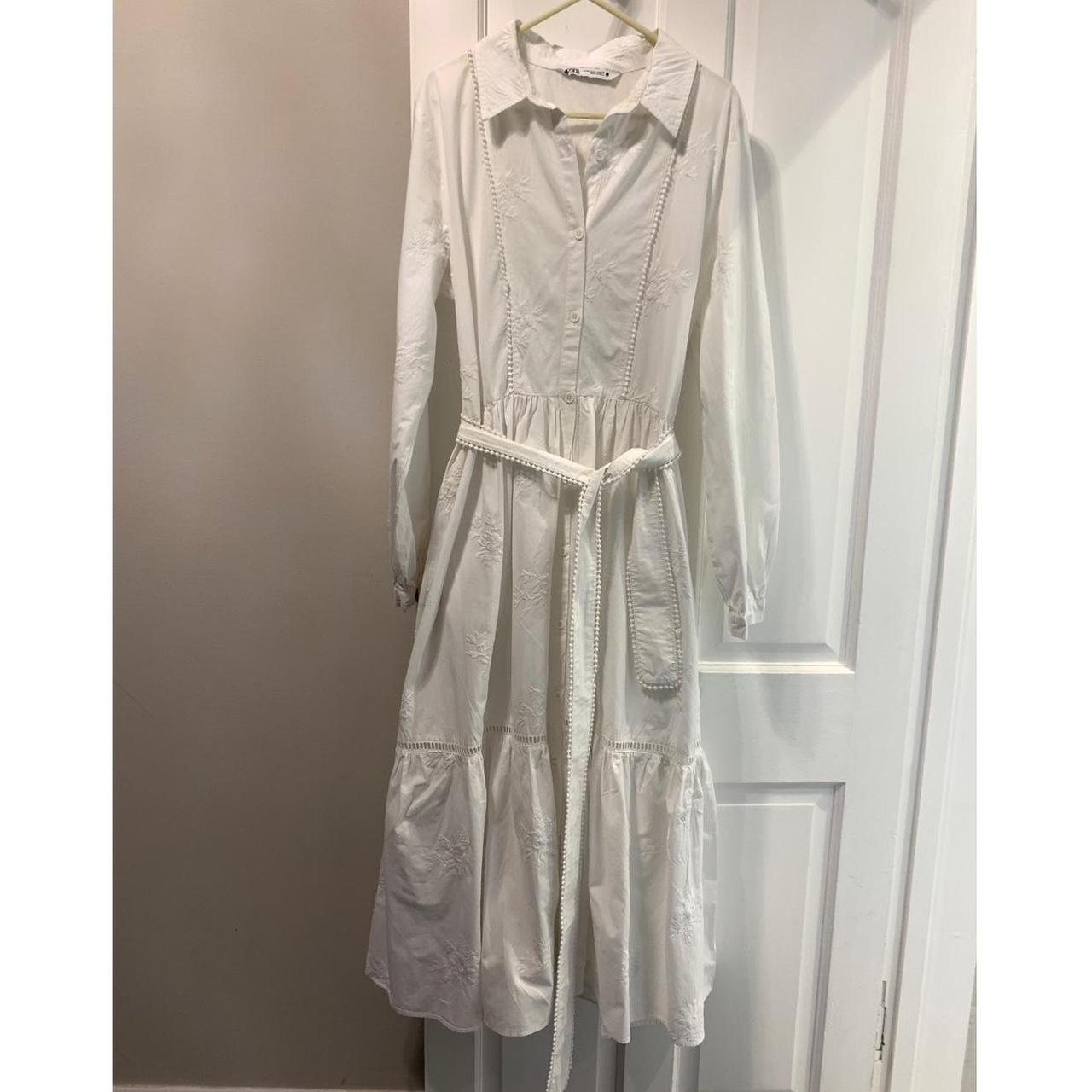 Zara Women's White Dress Depop