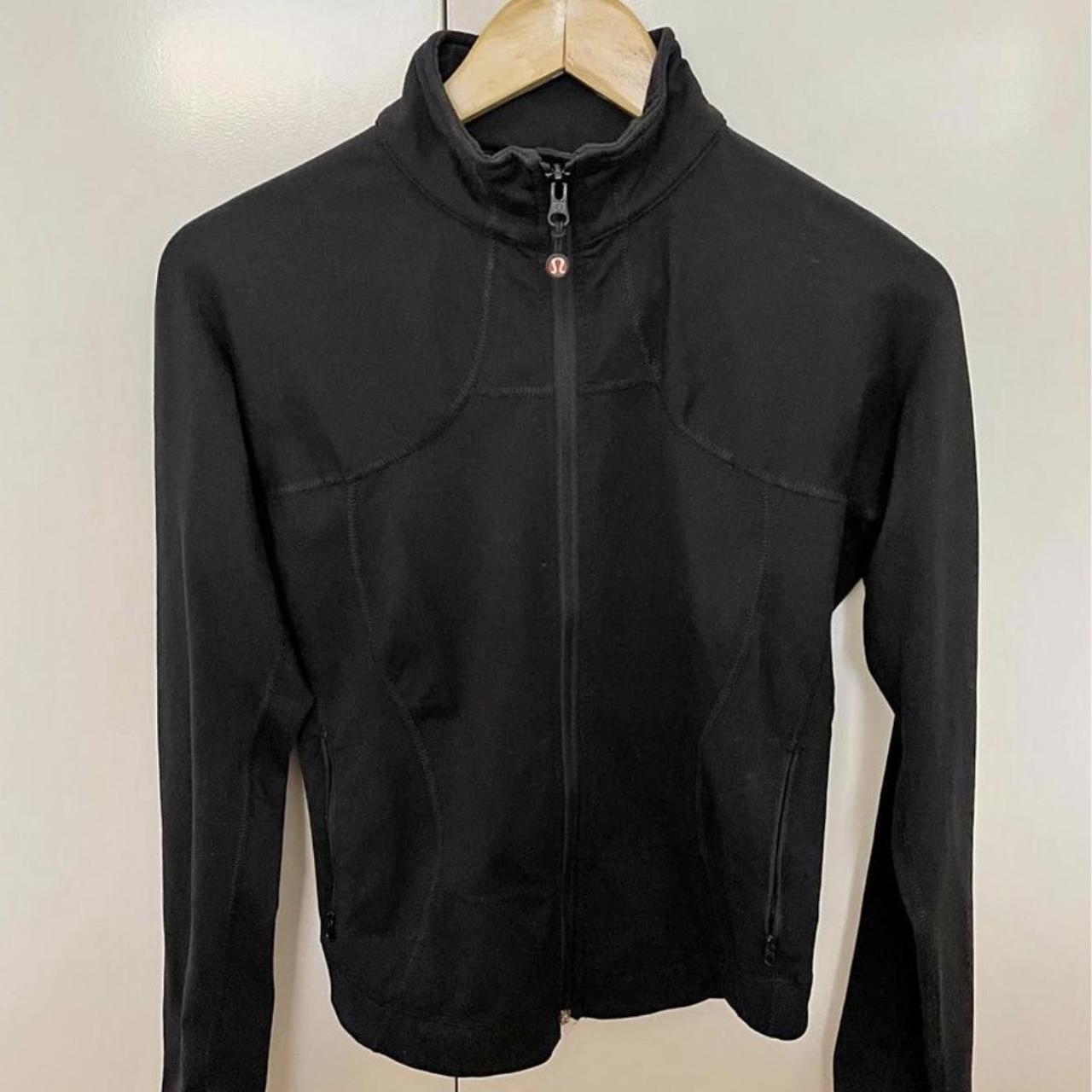 Lululemon zip up jacket black size... Depop