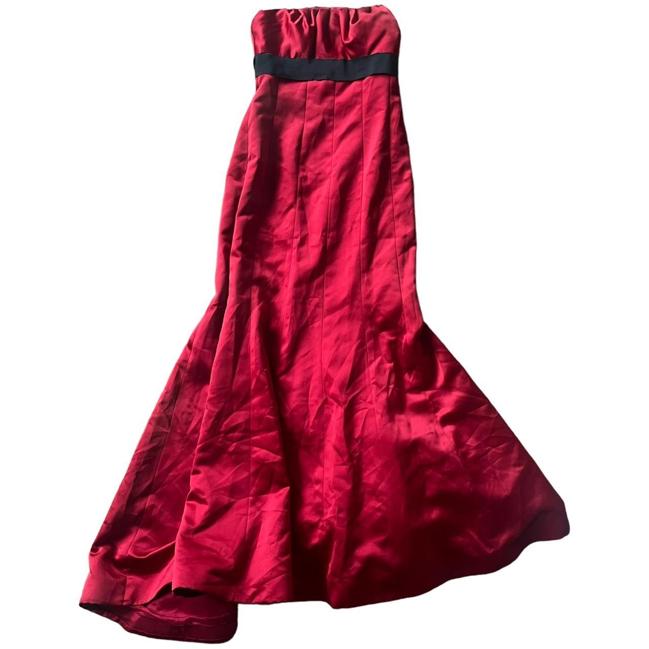 Vera wang maids red dress Strapless maxi mermaid... Depop