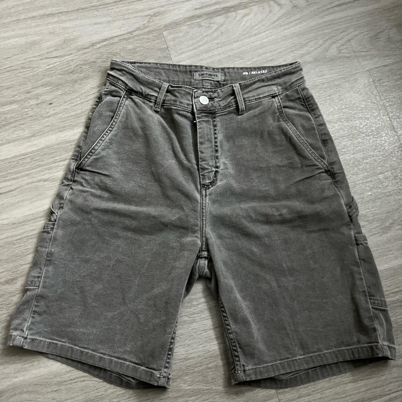 Carhartt WIP “pierce” grey cargo shorts. Size 25” - Depop