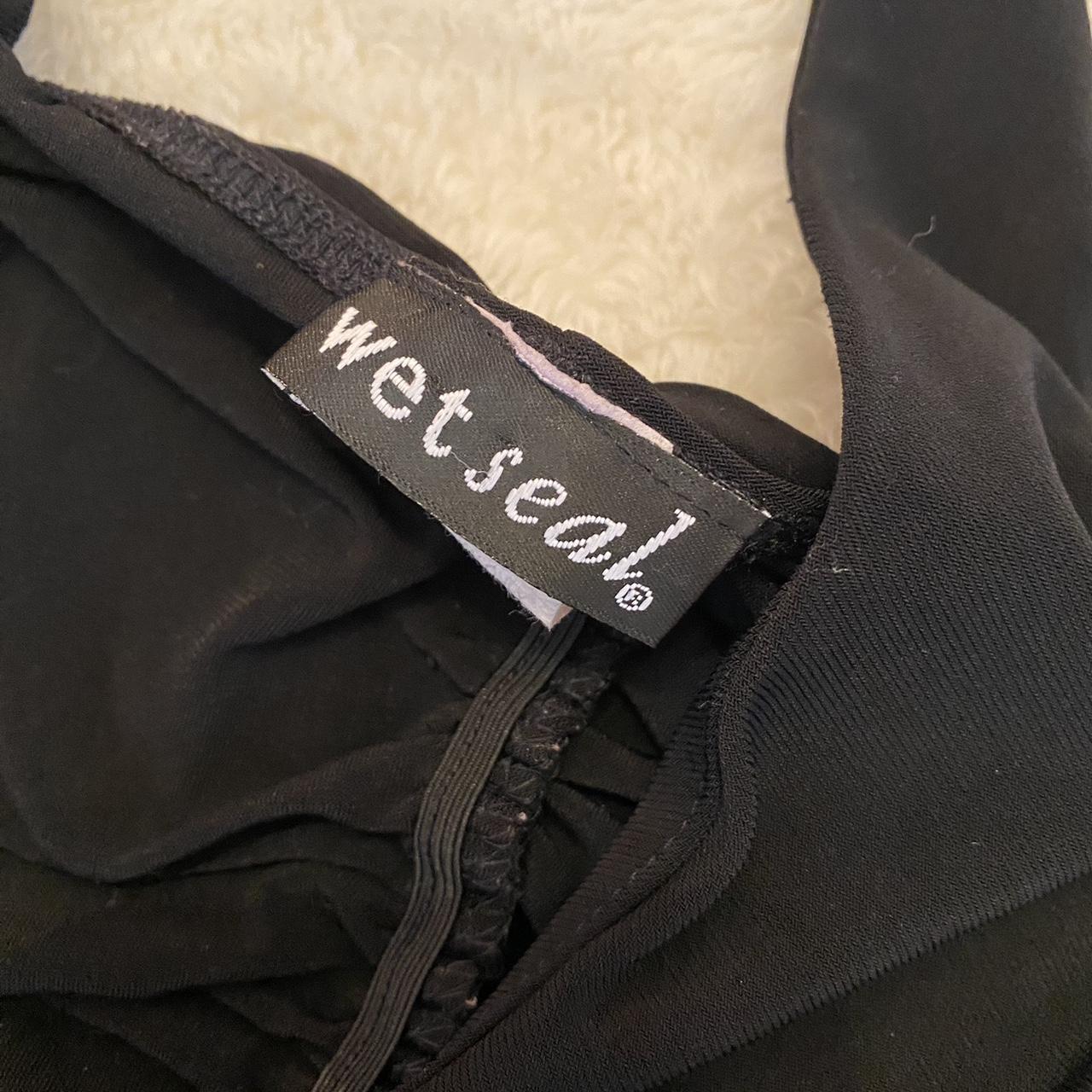 wet seal black runched dress * size medium * black... Depop