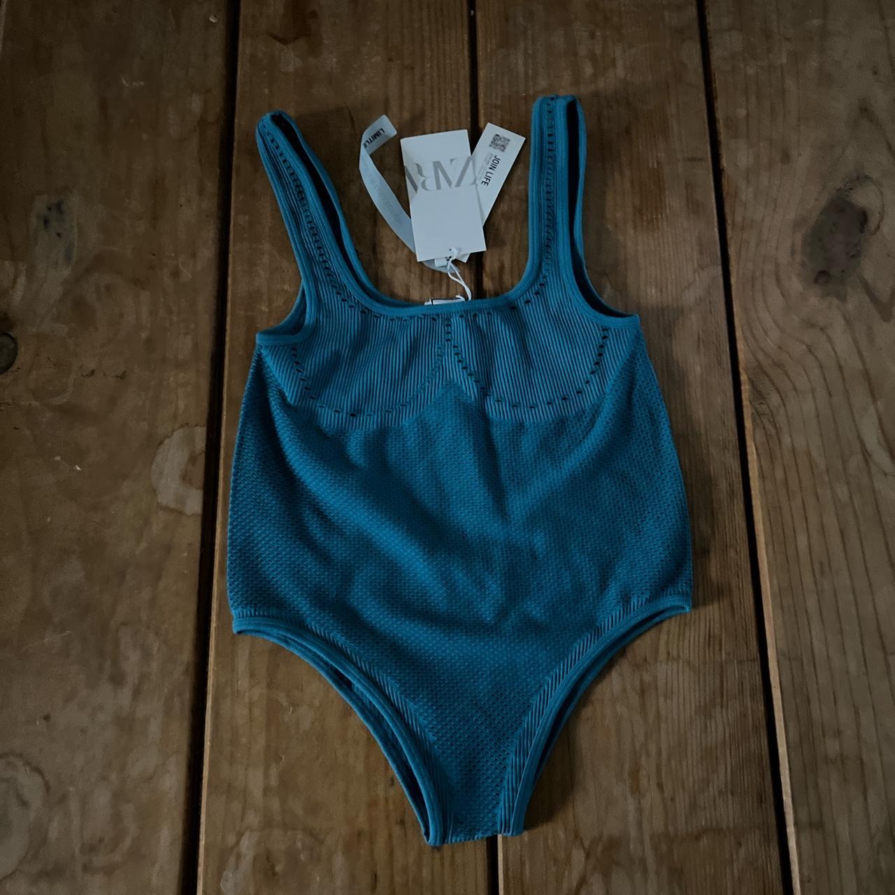 Zara Women's Blue Bodysuit Depop