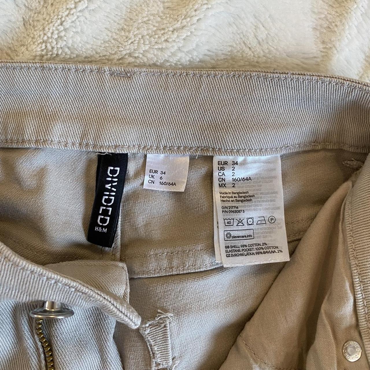 H&M Women's Tan and Cream Jeans | Depop