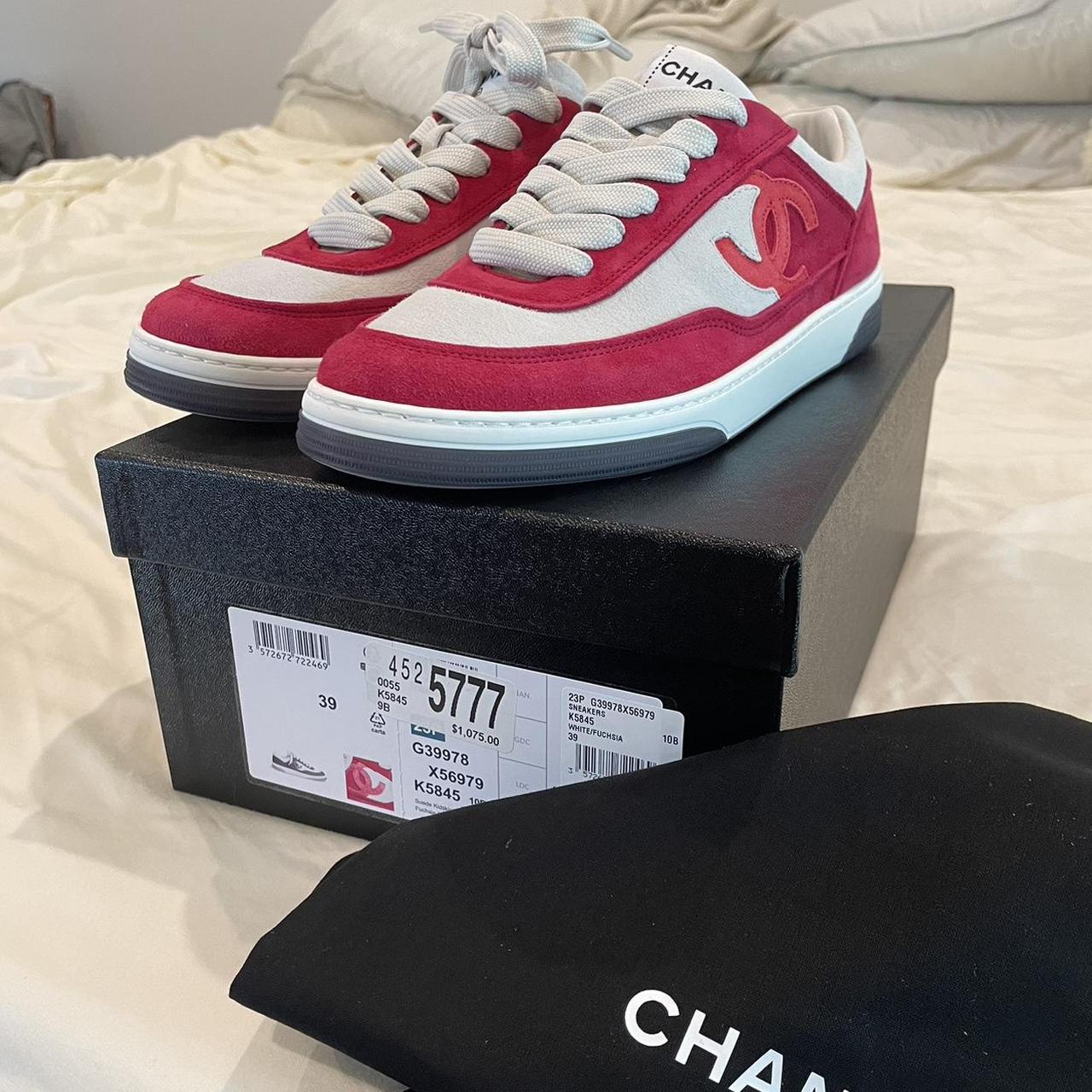 Chanel sneakers pink and white on sale