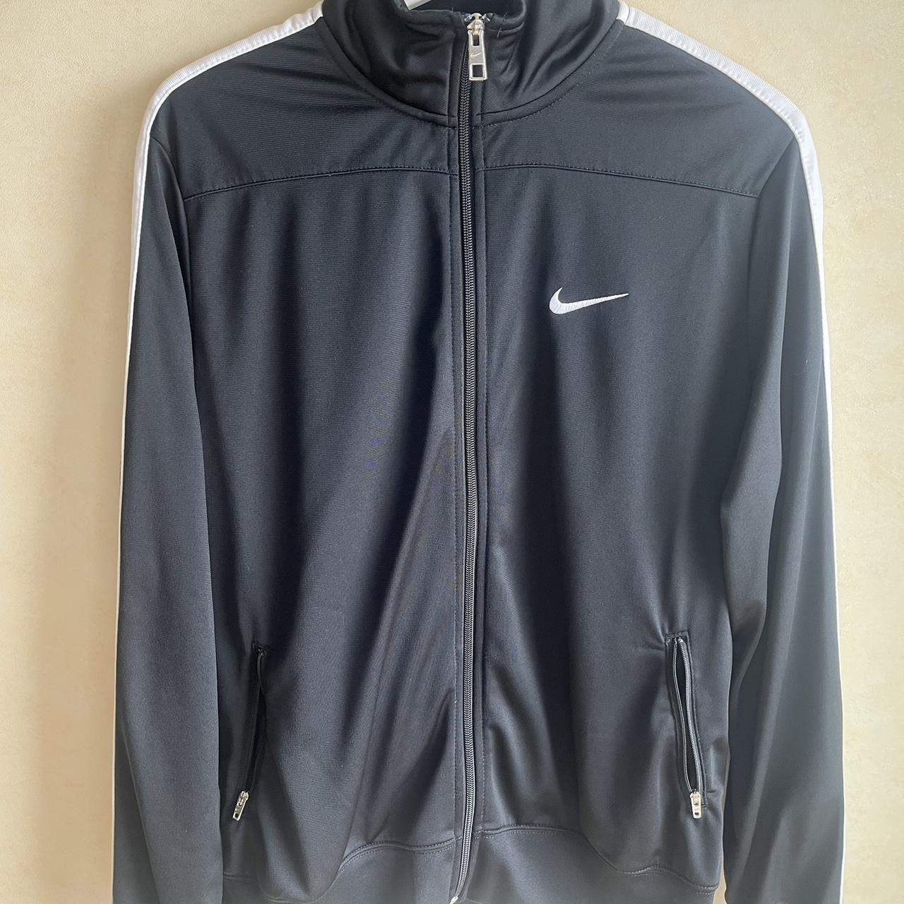 Nike black track jacket size XL - Depop